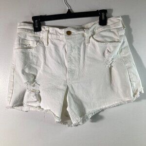 Womens Universal Thread Highest‎ Rise Shortie Shorts White 12R Cotton Elastane